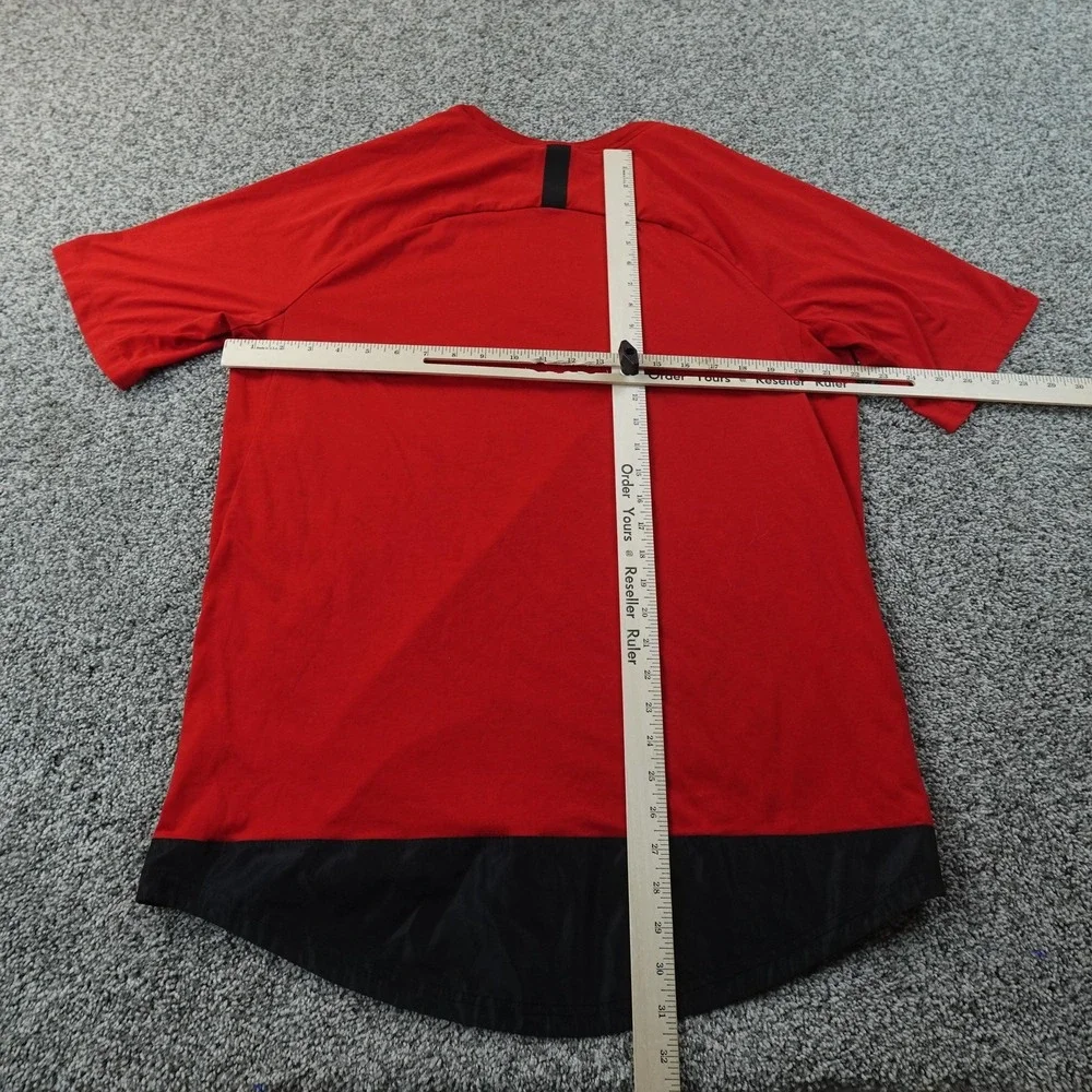 Nike Shirt Mens L Red Sportswear Bonded Short Sleeve Running Gym Performance Tee